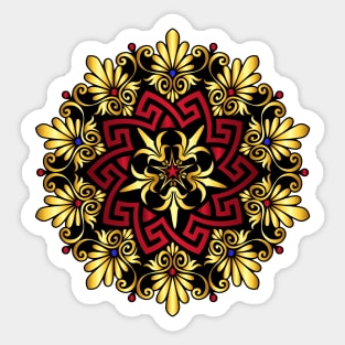 Copy of Gold Greek ornament Meander Sticker